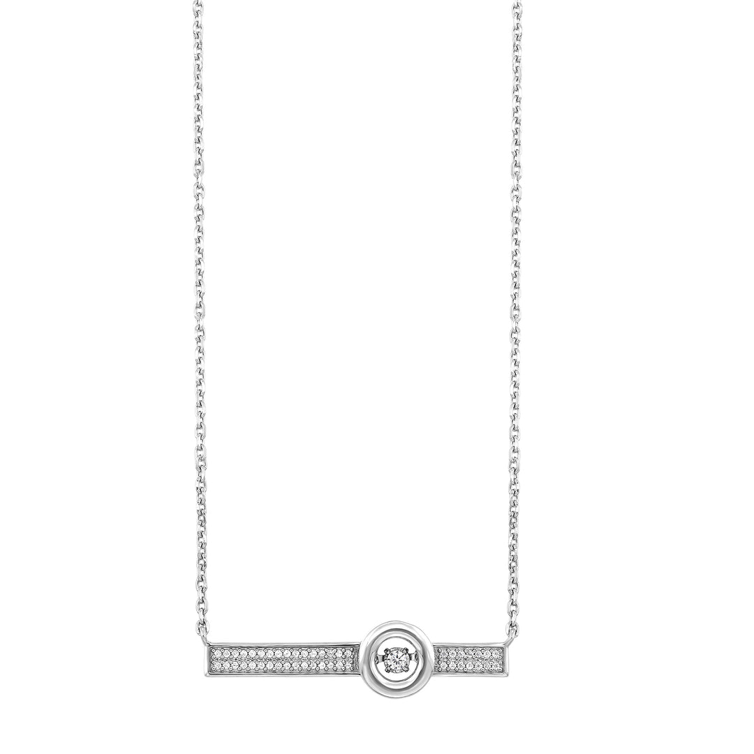 Silver Diamond 1/7Ctw Pendant