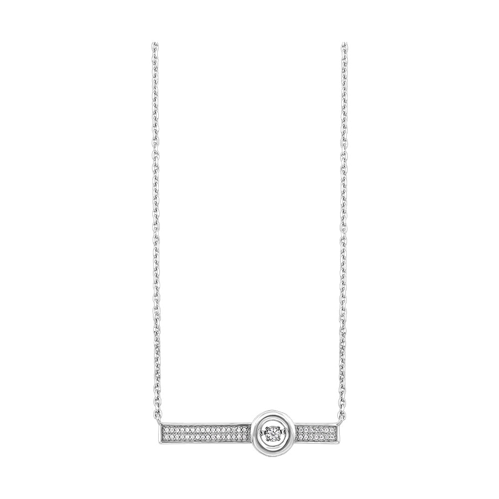 Silver Diamond 1/7Ctw Pendant
