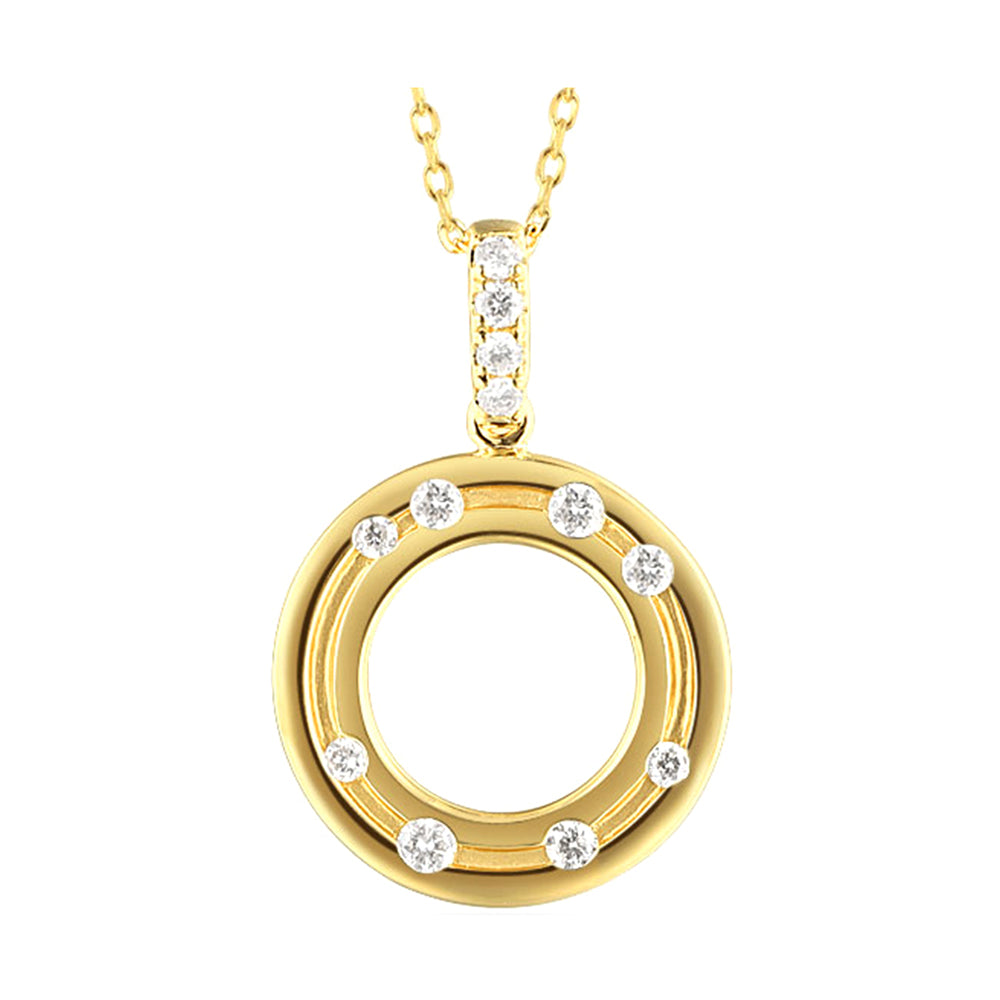 14Kt Yellow Gold Diamond 1/5Ctw Pendant