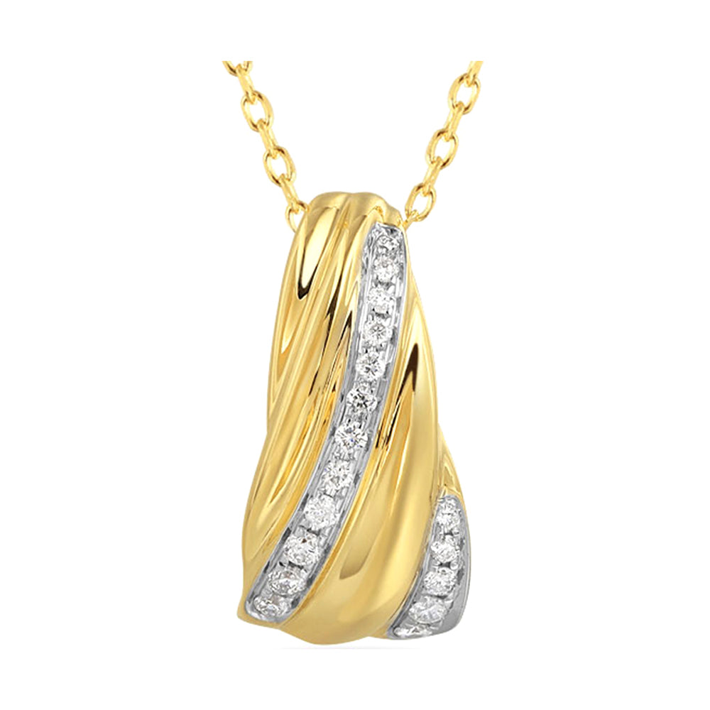 14Kt Yellow Gold Diamond 1/7Ctw Pendant