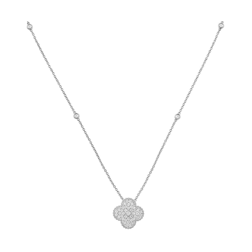 14Kt White Gold Diamond 3/8Ctw Pendant