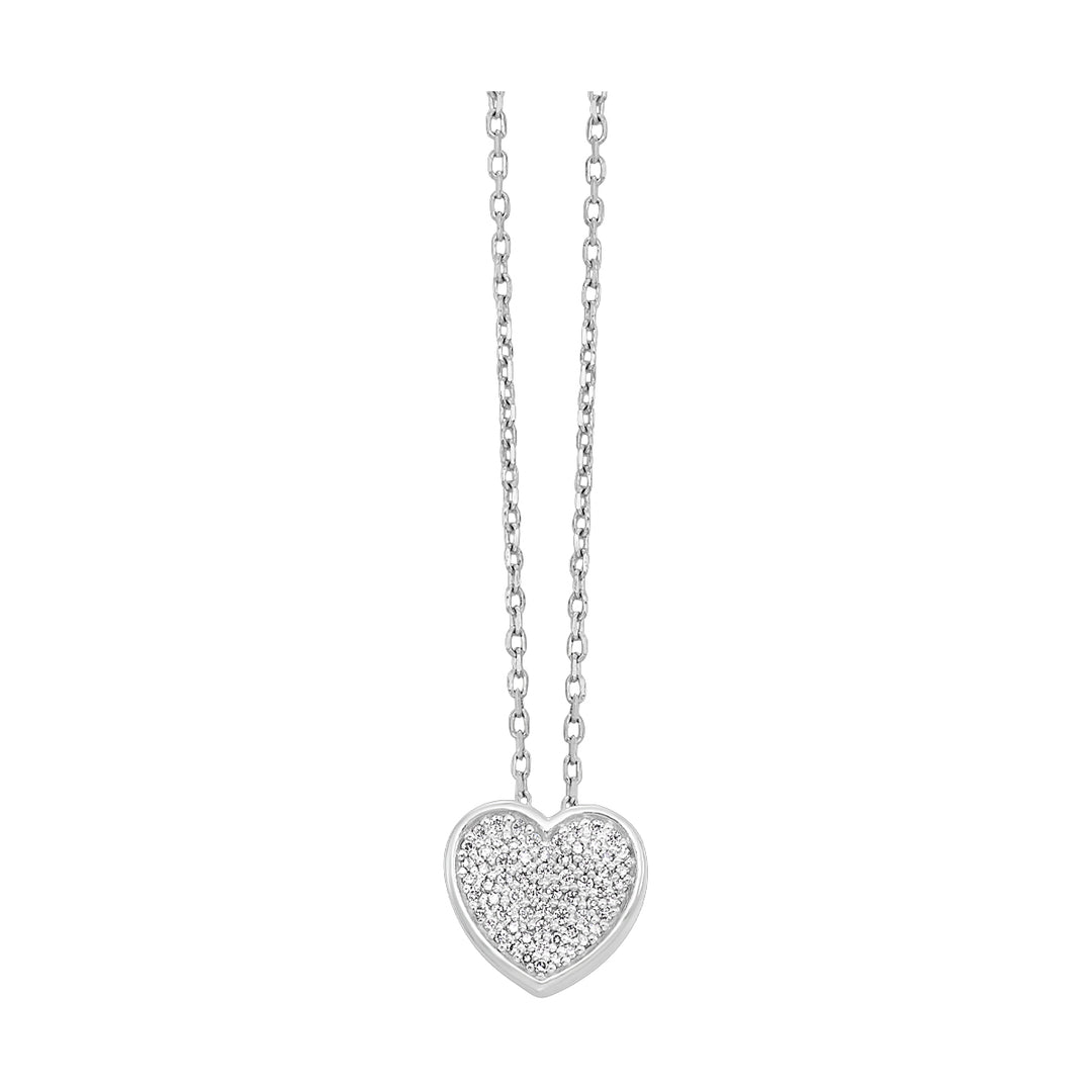 Silver Diamond 1/10Ctw Pendant