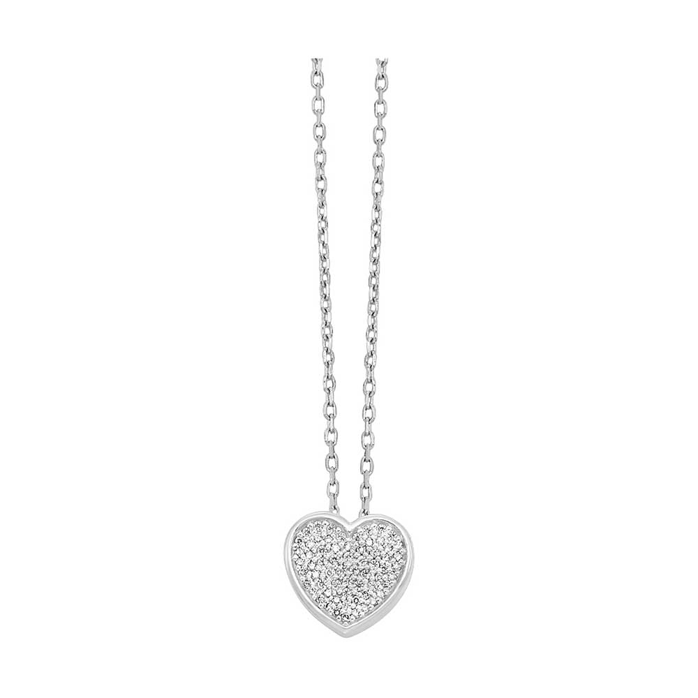 Silver Diamond 1/10Ctw Pendant