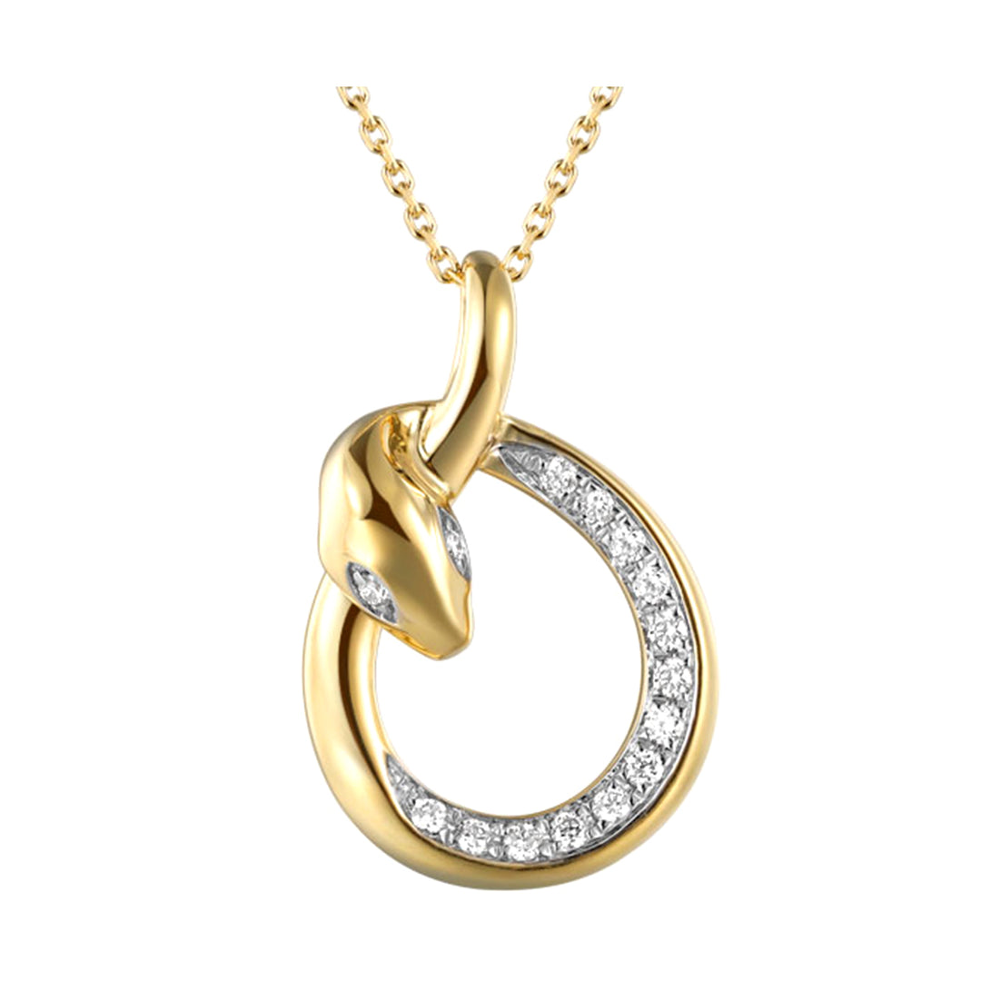 14Kt Yellow Gold Diamond 1/10Ctw Pendant