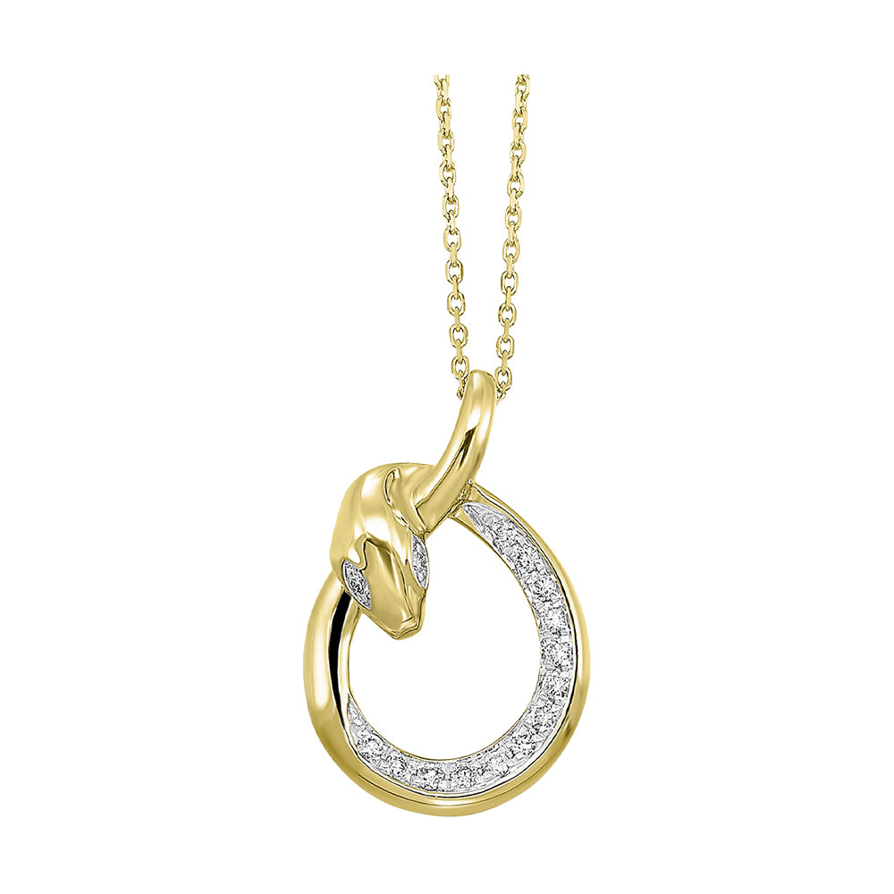 14Kt Yellow Gold Diamond 1/10Ctw Pendant