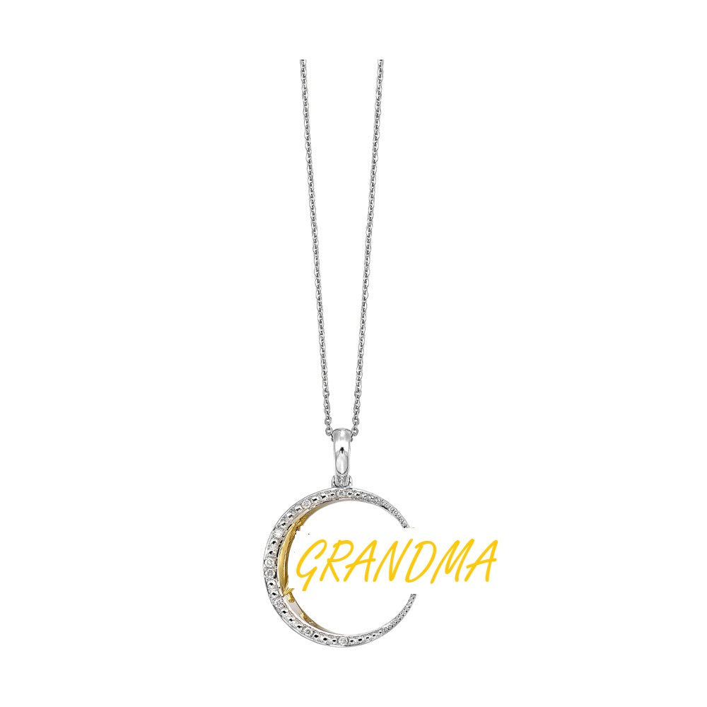 Gold Silver White Yellow Diamond 1/20Ctw Pendant