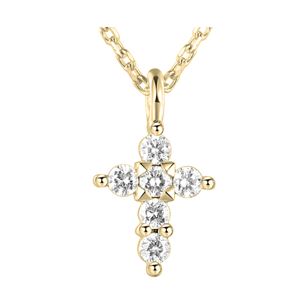 14Kt Yellow Gold Diamond 1/10Ctw Pendant