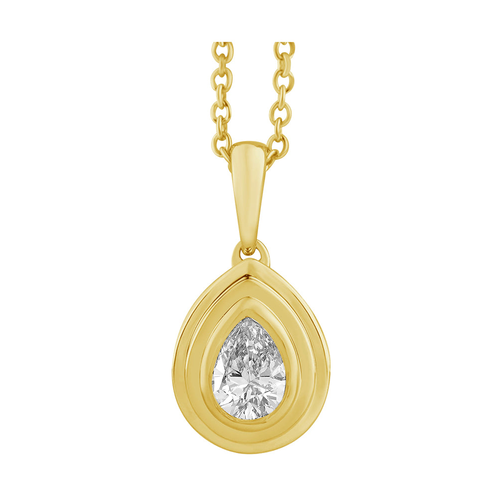 14Kt Yellow Gold Diamond 1/7Ctw Pendant