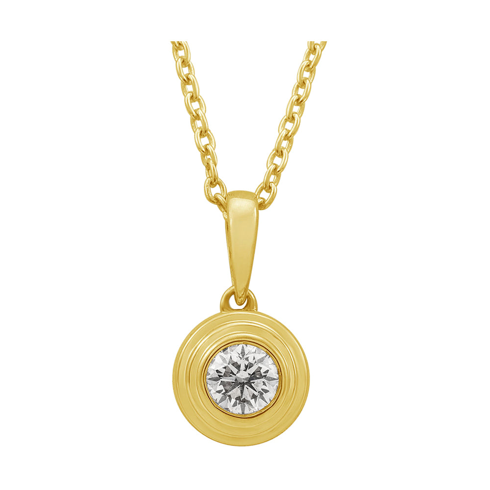 14Kt Yellow Gold Diamond 1/7Ctw Pendant