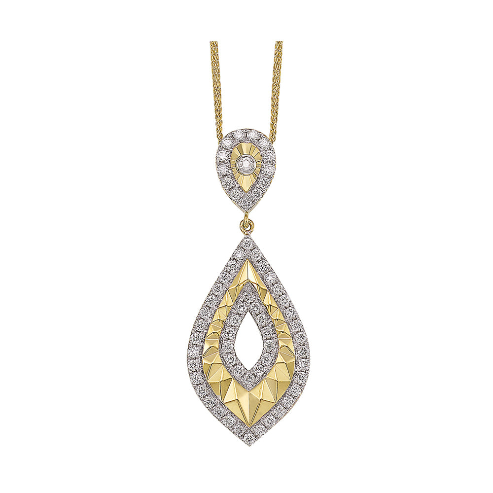 14Kt Yellow Gold Diamond 3/8Ctw Pendant