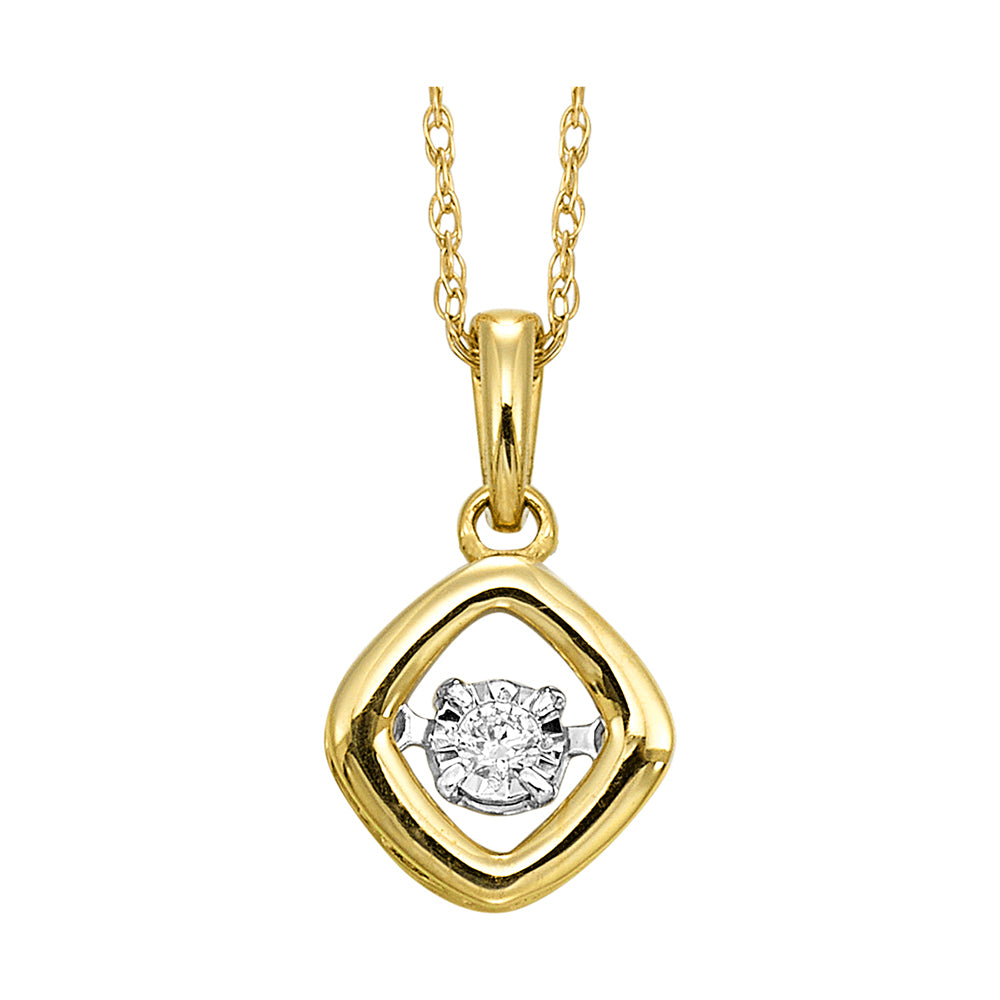 10Kt Yellow Gold Diamond 1/25Ctw Pendant