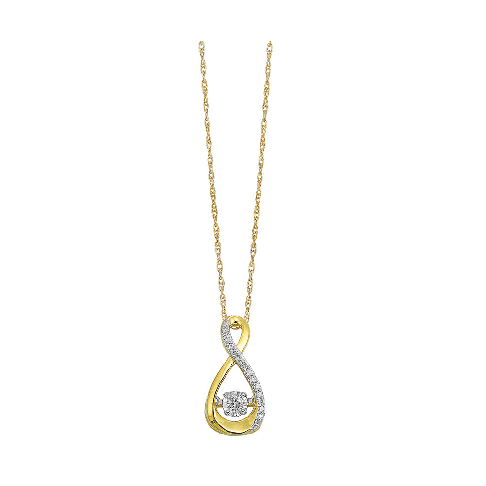 10Kt Yellow Gold Diamond 1/10Ctw Pendant