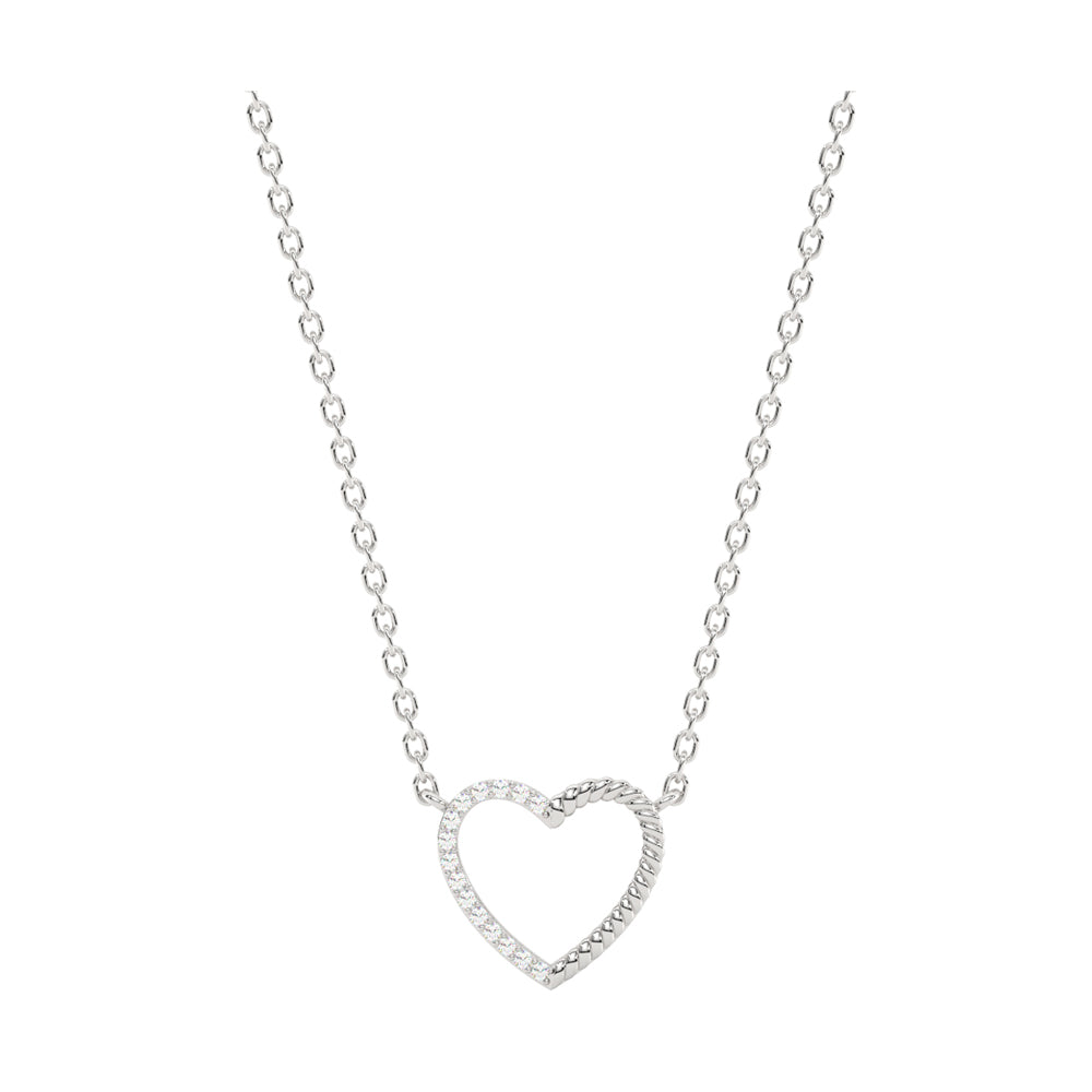 14Kt White Gold Diamond 1/20Ctw Pendant