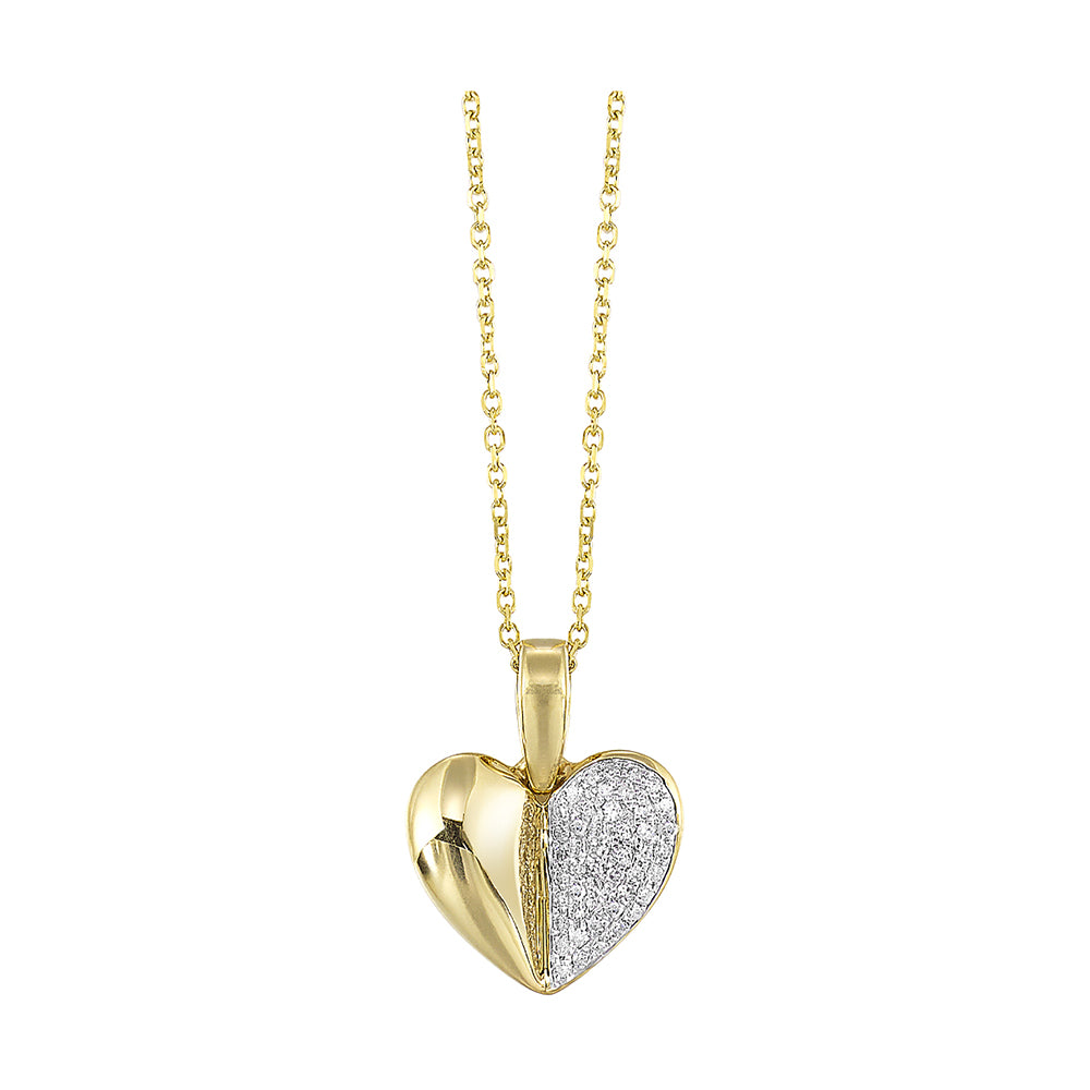 10Kt Yellow Gold Diamond 1/10Ctw Pendant