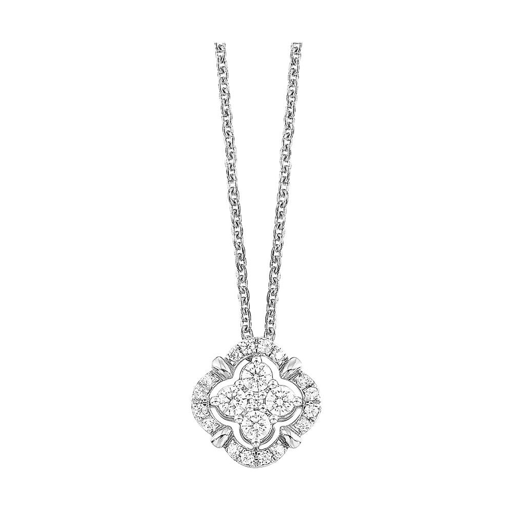 14Kt White Gold Diamond 1/3Ctw Pendant