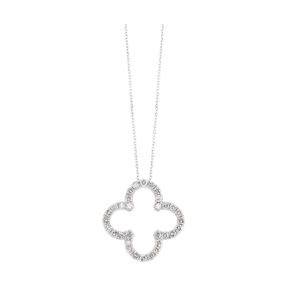 14Kt White Gold Diamond 1Ctw Pendant