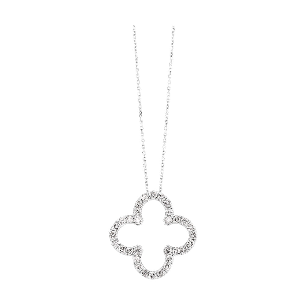 14Kt White Gold Diamond 1/4Ctw Pendant