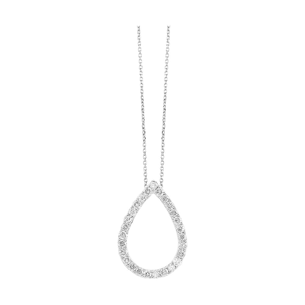 14Kt White Gold Diamond 1Ctw Pendant