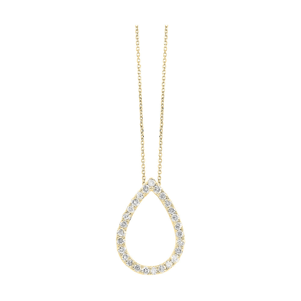 14Kt Yellow Gold Diamond 1Ctw Pendant