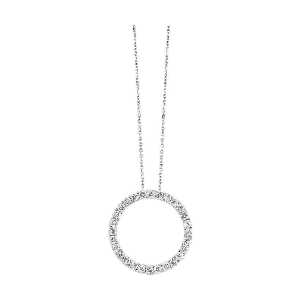 14Kt White Gold Diamond 1Ctw Pendant