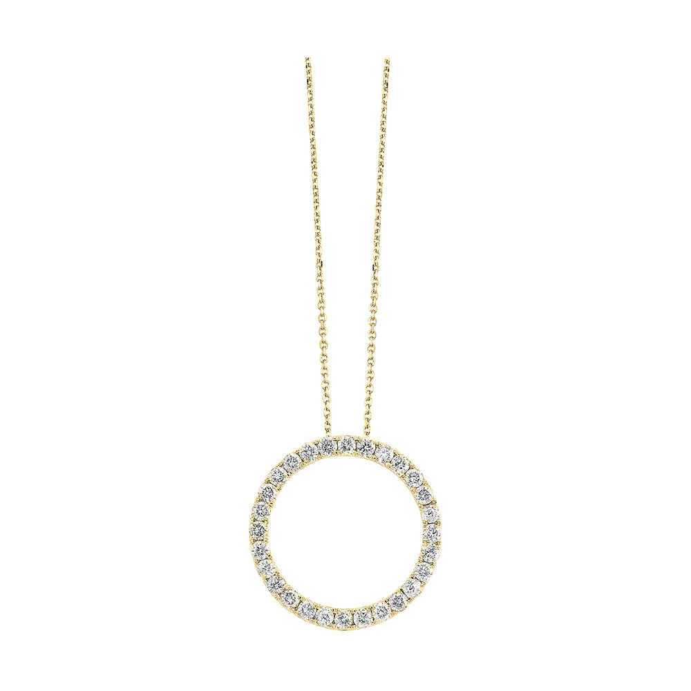 14Kt Yellow Gold Diamond 1Ctw Pendant