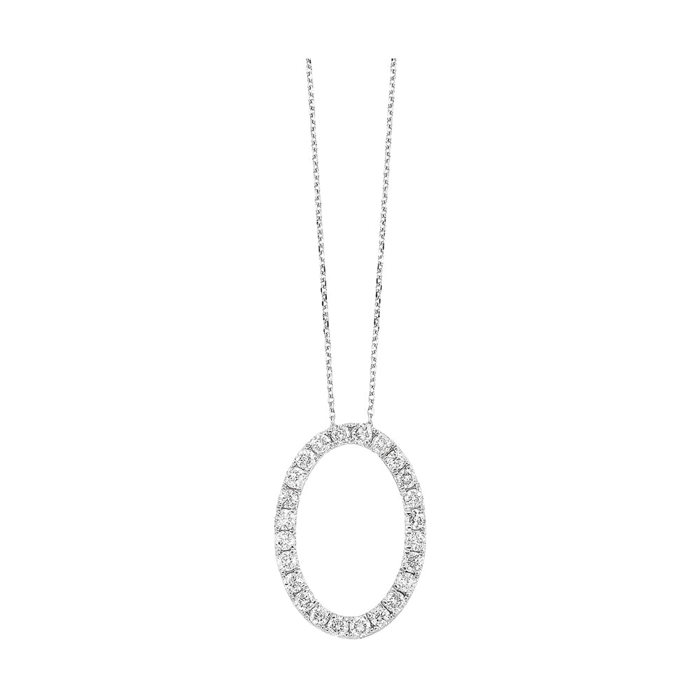 14Kt White Gold Diamond 1Ctw Pendant