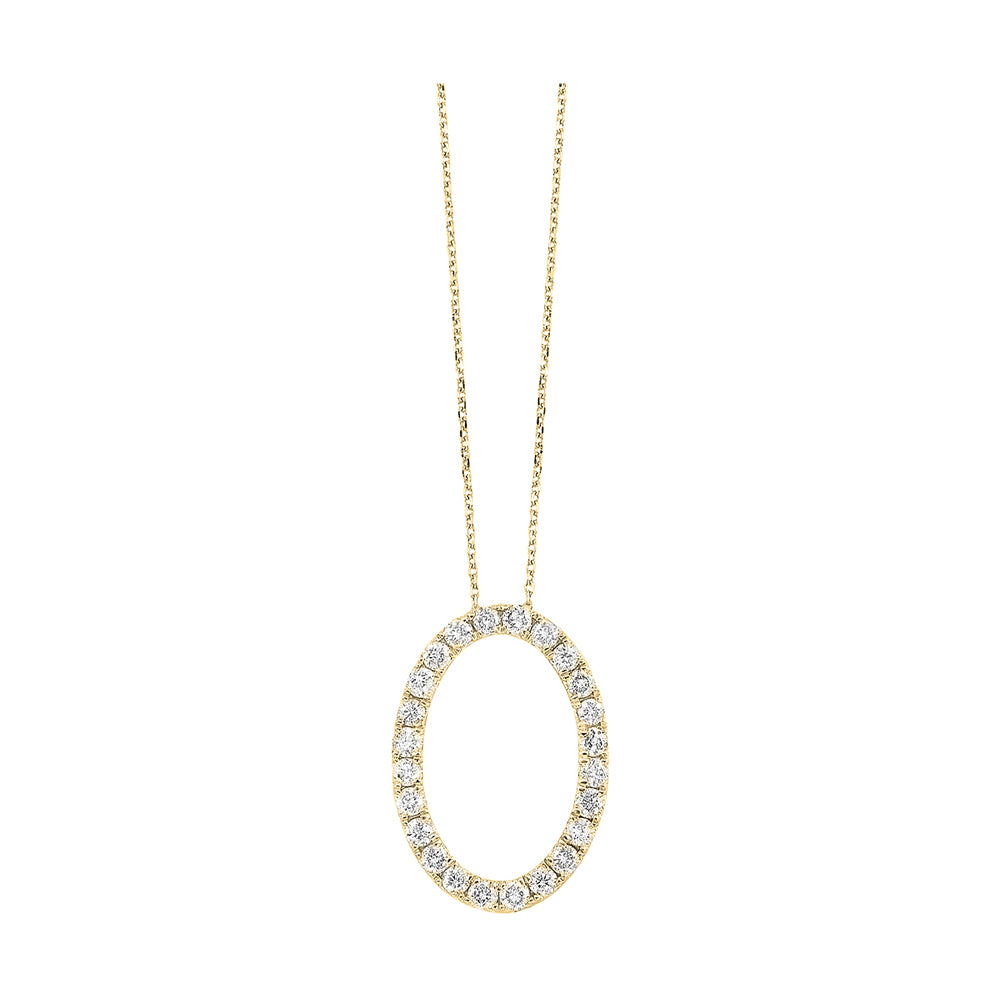 14Kt Yellow Gold Diamond 1Ctw Pendant