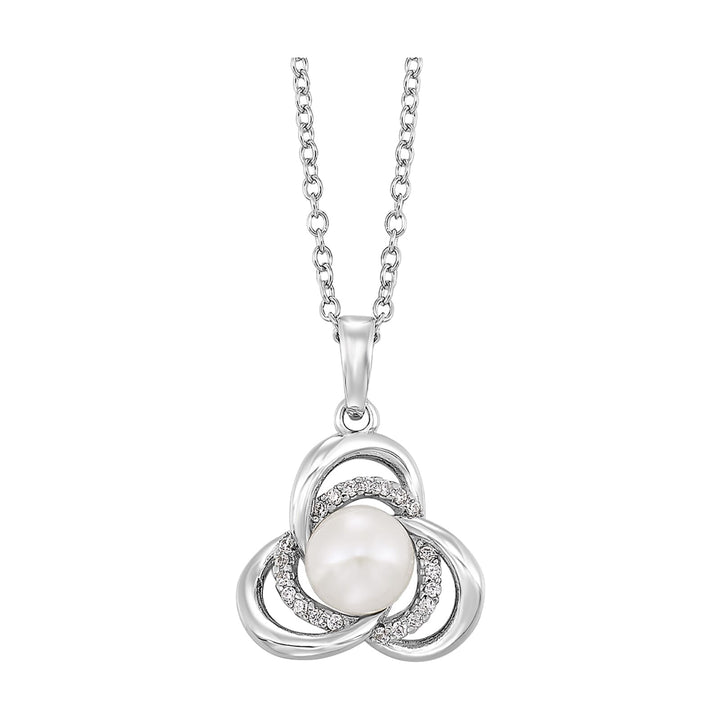 Silver White & Pearl Pendant