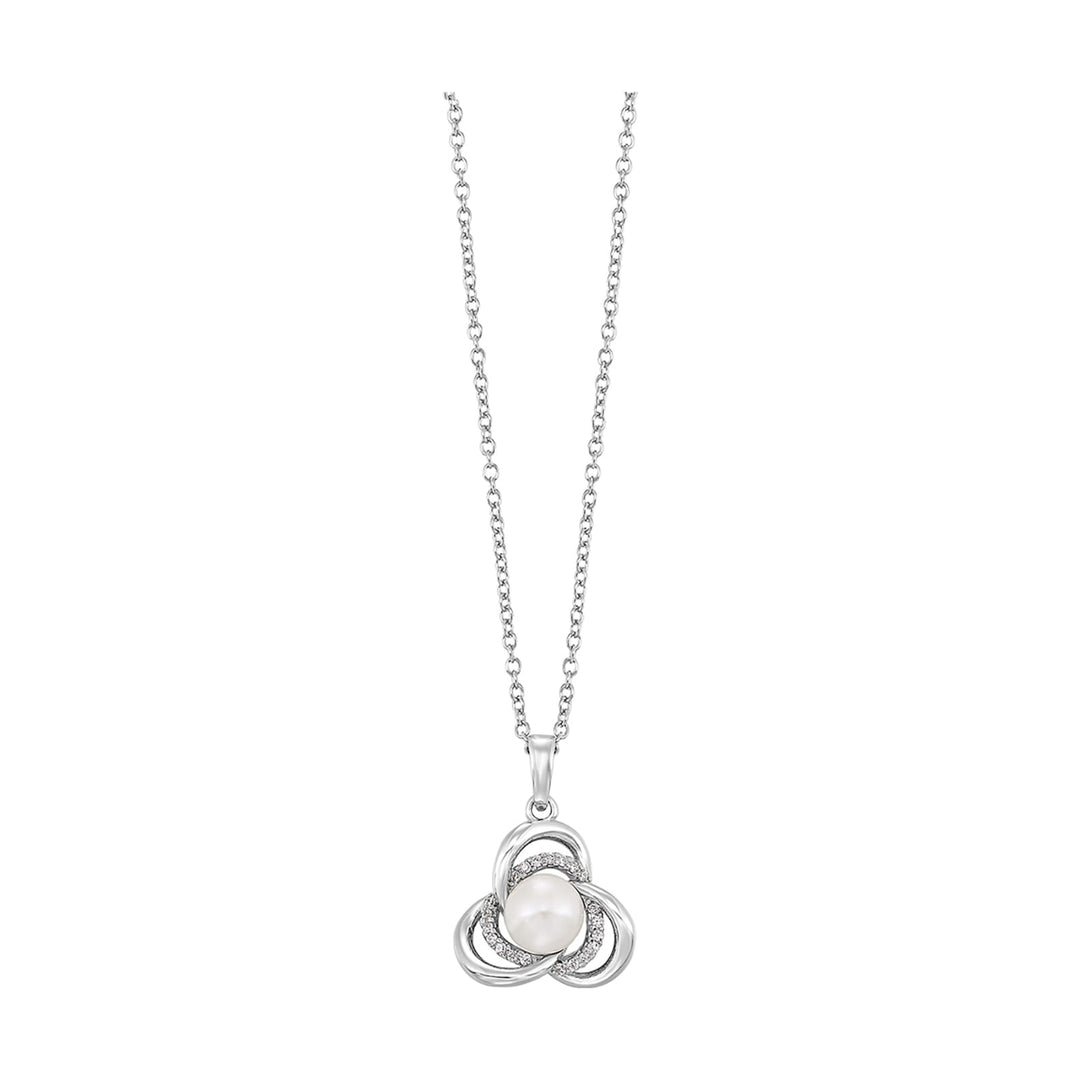 Silver White & Pearl Pendant