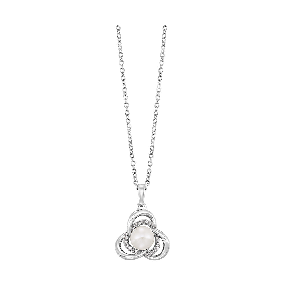 Silver White & Pearl Pendant