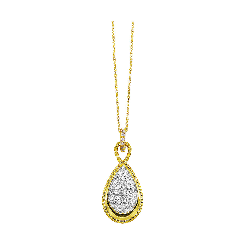 14Kt Yellow Gold Diamond 1/2Ctw Pendant