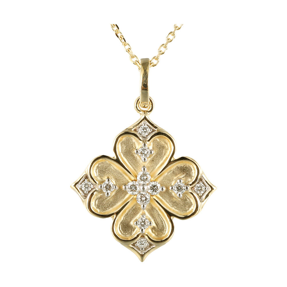 14Kt Yellow Gold Diamond 1/10Ctw Pendant