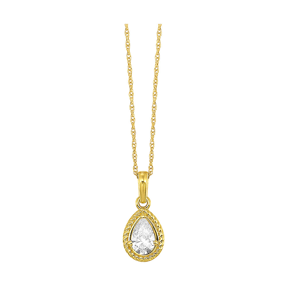 14Kt Yellow Gold Diamond 1/3Ctw Pendant