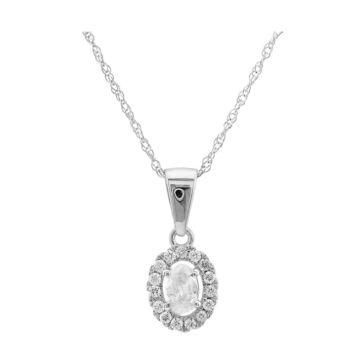 14Kt White Gold Diamond 1/4Ctw Pendant