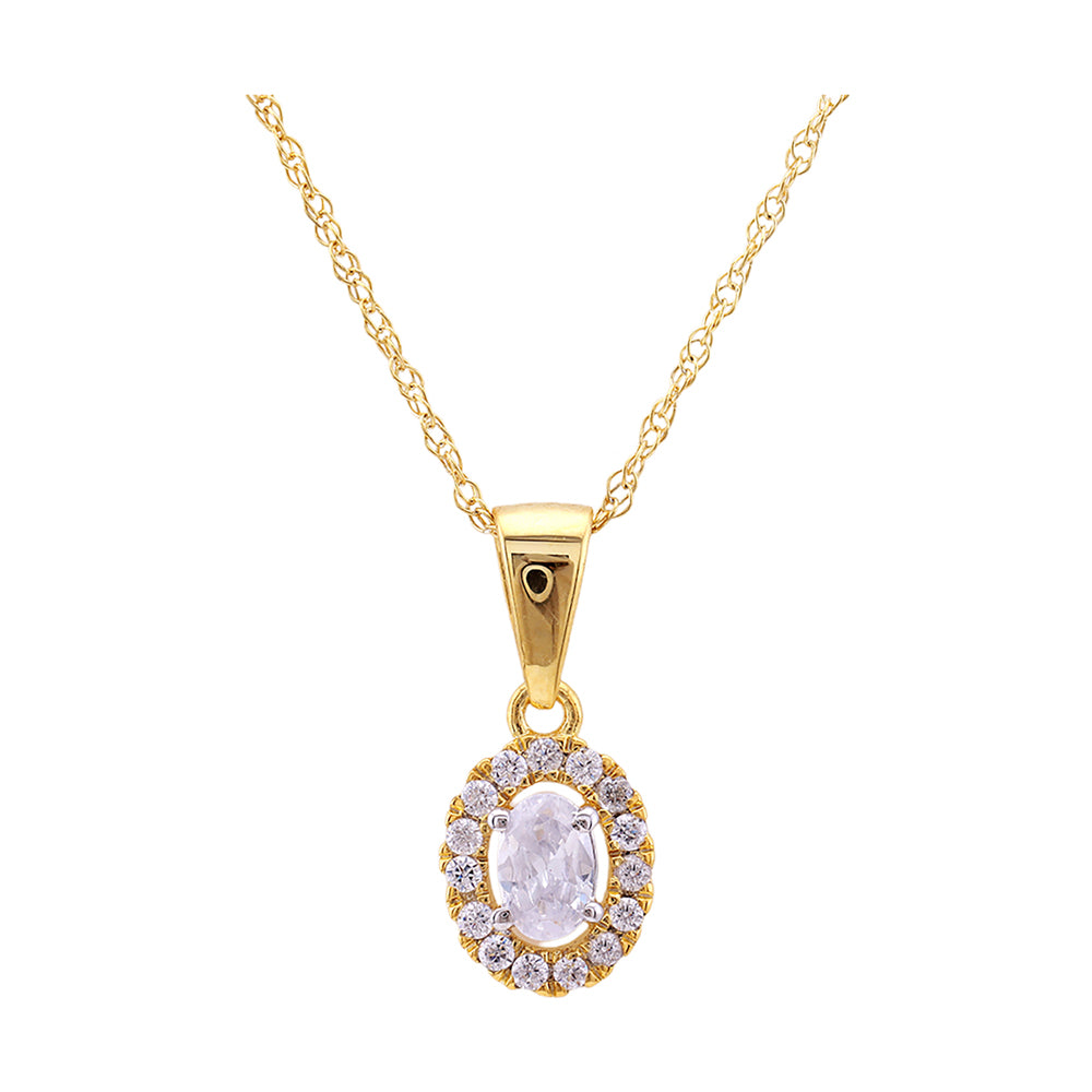 14Kt Yellow Gold Diamond 1/4Ctw Pendant