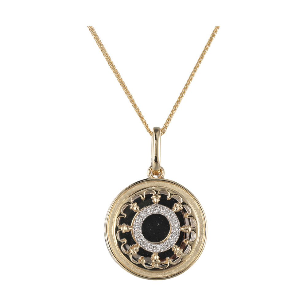 14Kt White Yellow Gold Diamond 1/12Ctw Pendant