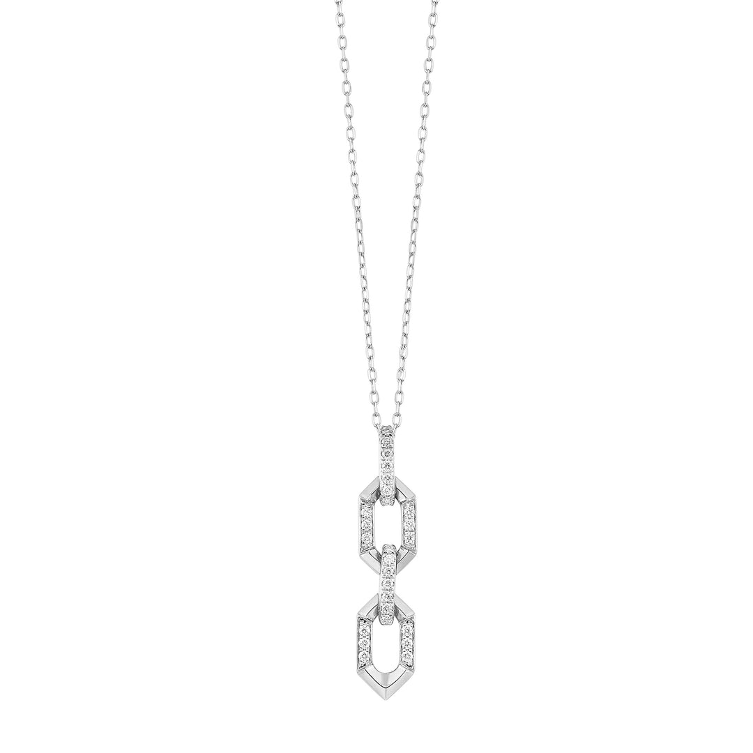 14Kt White Gold Diamond 1/5Ctw Pendant