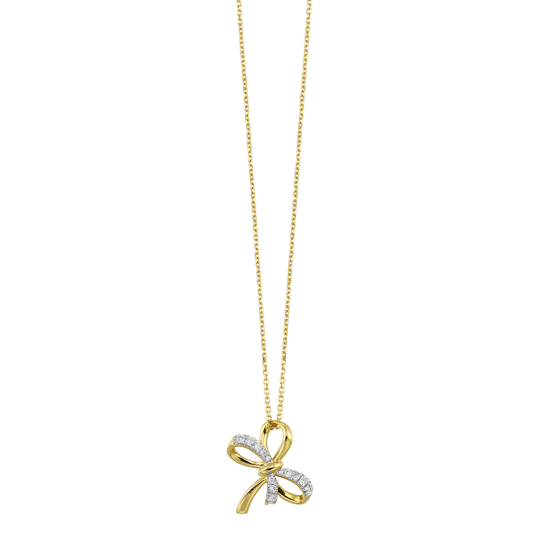 14Kt Yellow Gold Diamond 1/10Ctw Pendant