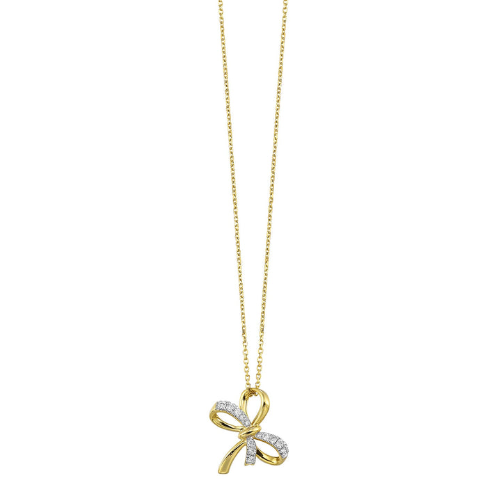 14Kt Yellow Gold Diamond 1/10Ctw Pendant