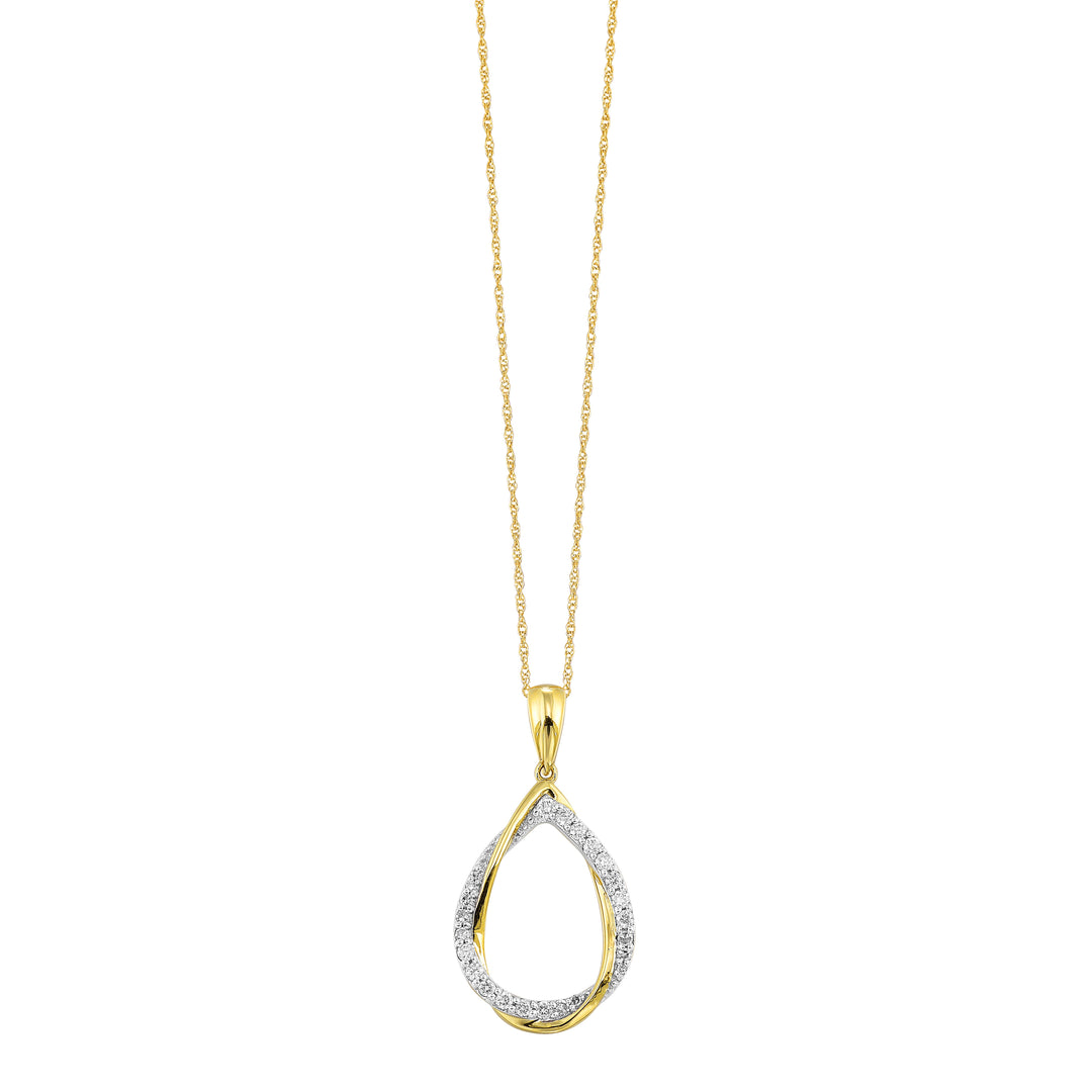 14Kt Yellow Gold Diamond 1/5Ctw Pendant