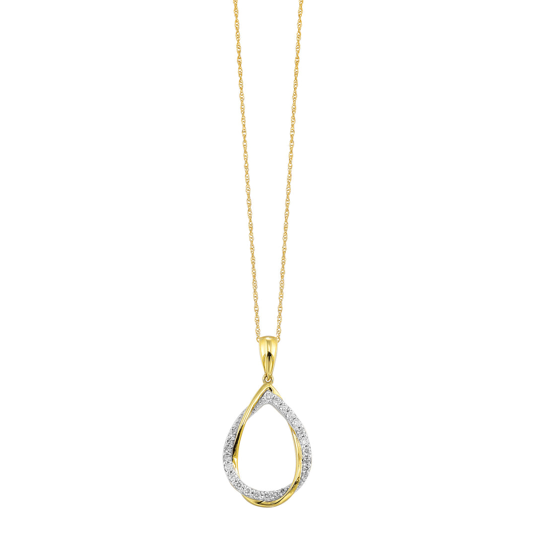 14Kt Yellow Gold Diamond 1/5Ctw Pendant