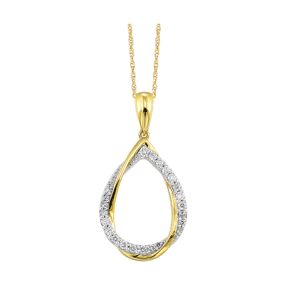 14Kt Yellow Gold Diamond 1/5Ctw Pendant
