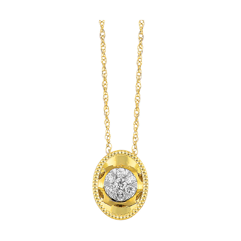 14Kt Yellow Gold Diamond 1/10Ctw Pendant