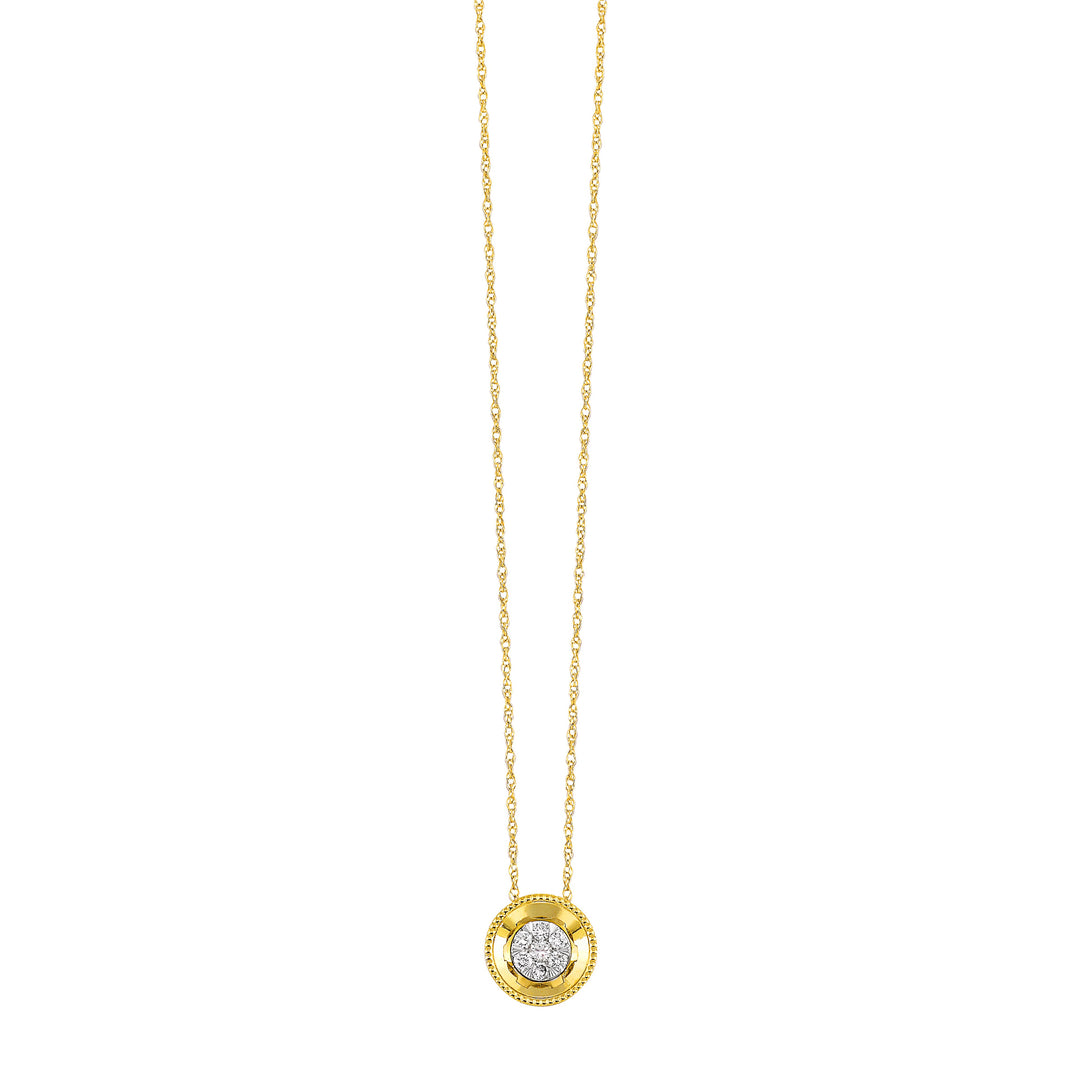 14Kt Yellow Gold Diamond 1/10Ctw Pendant