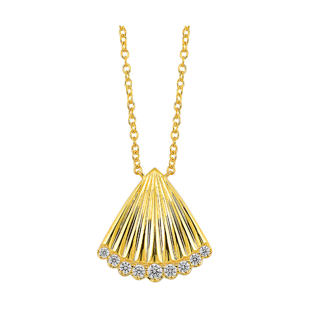 14Kt Yellow Gold Diamond 1/7Ctw Pendant