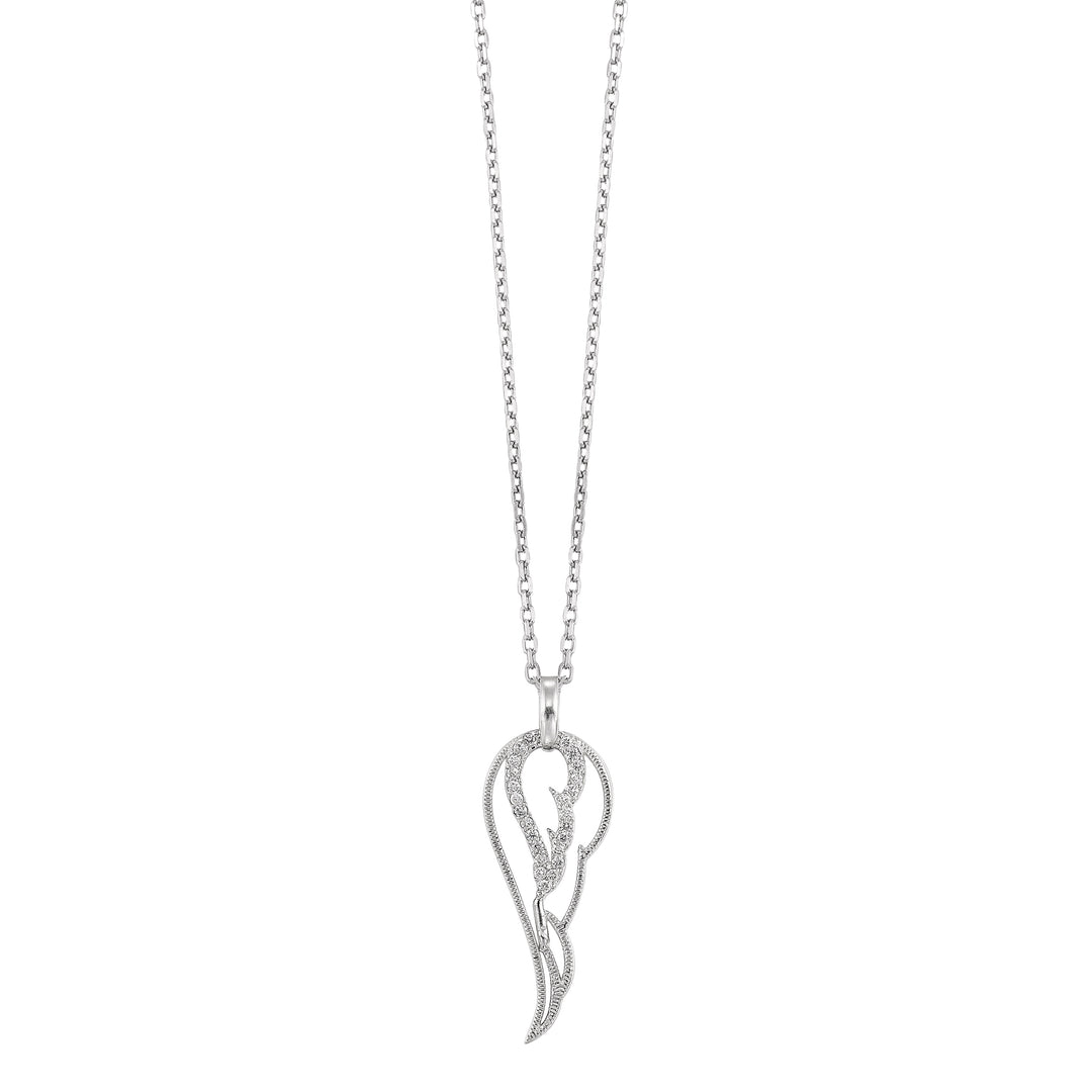Silver Diamond 1/10Ctw Pendant