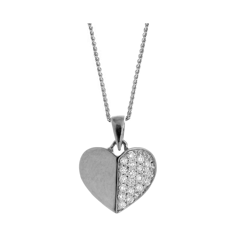 14Kt White Gold Diamond 1/12Ctw Pendant