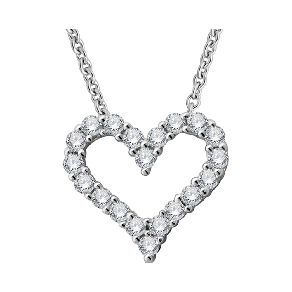 14Kt White Gold Diamond 1/4Ctw Pendant