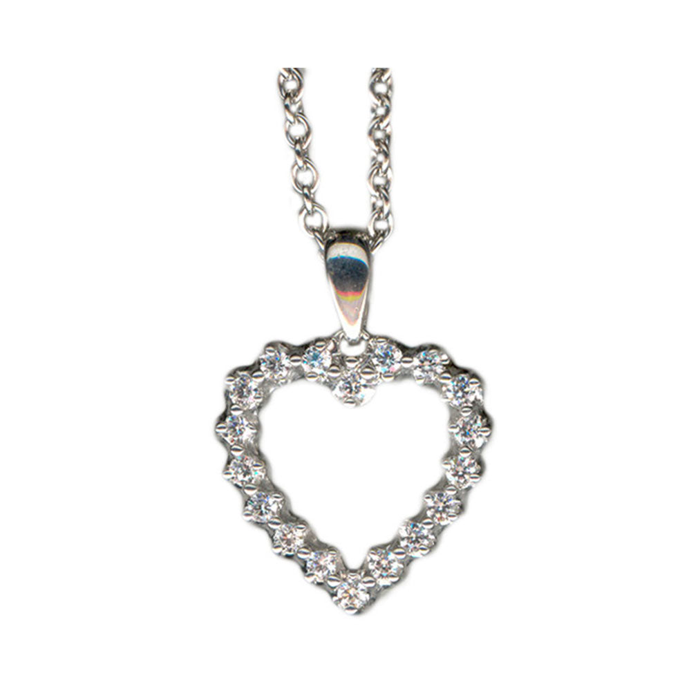 14Kt White Gold Diamond 1/5Ctw Pendant