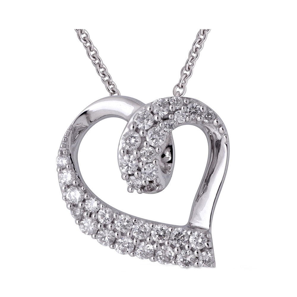 14Kt White Gold Diamond 5/8Ctw Pendant